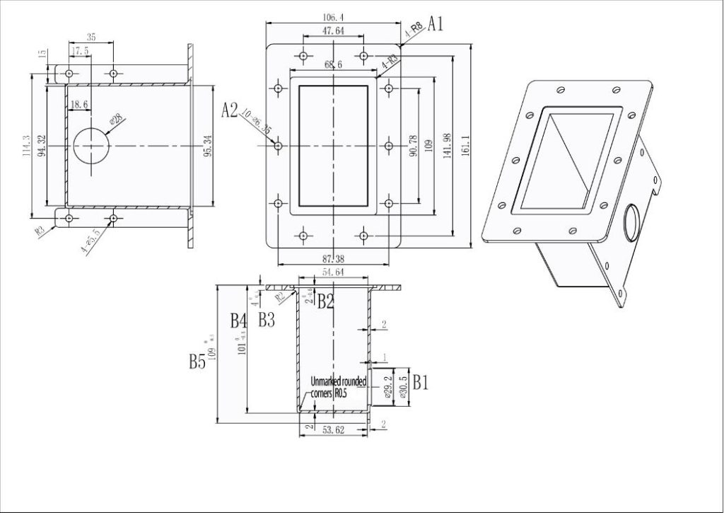 1kw Excitation cavity's drawing
